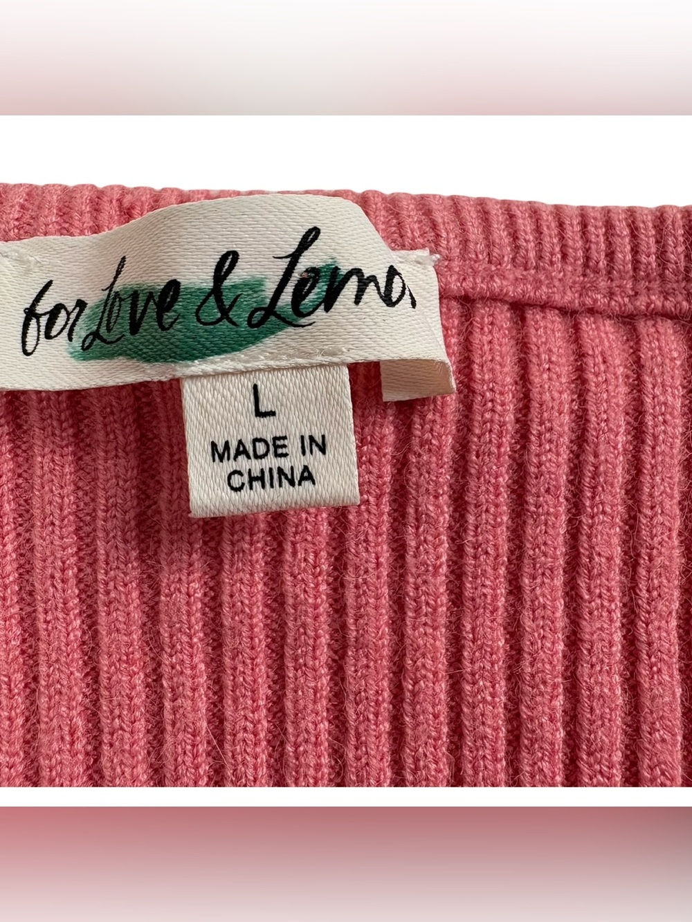 For Love And Lemons Calla Knit Top Pink Bow Size Large Coquette Victorias Secret - Picture 5 of 6